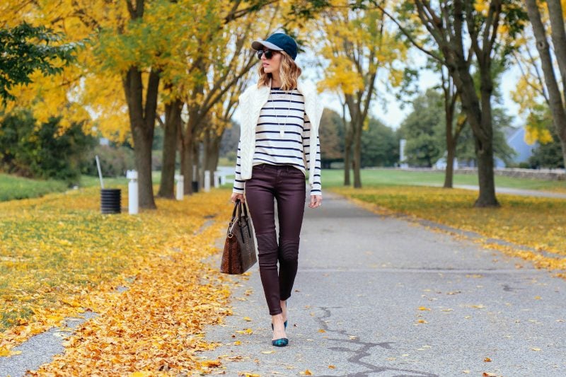 BURGUNDY AND STRIPES
