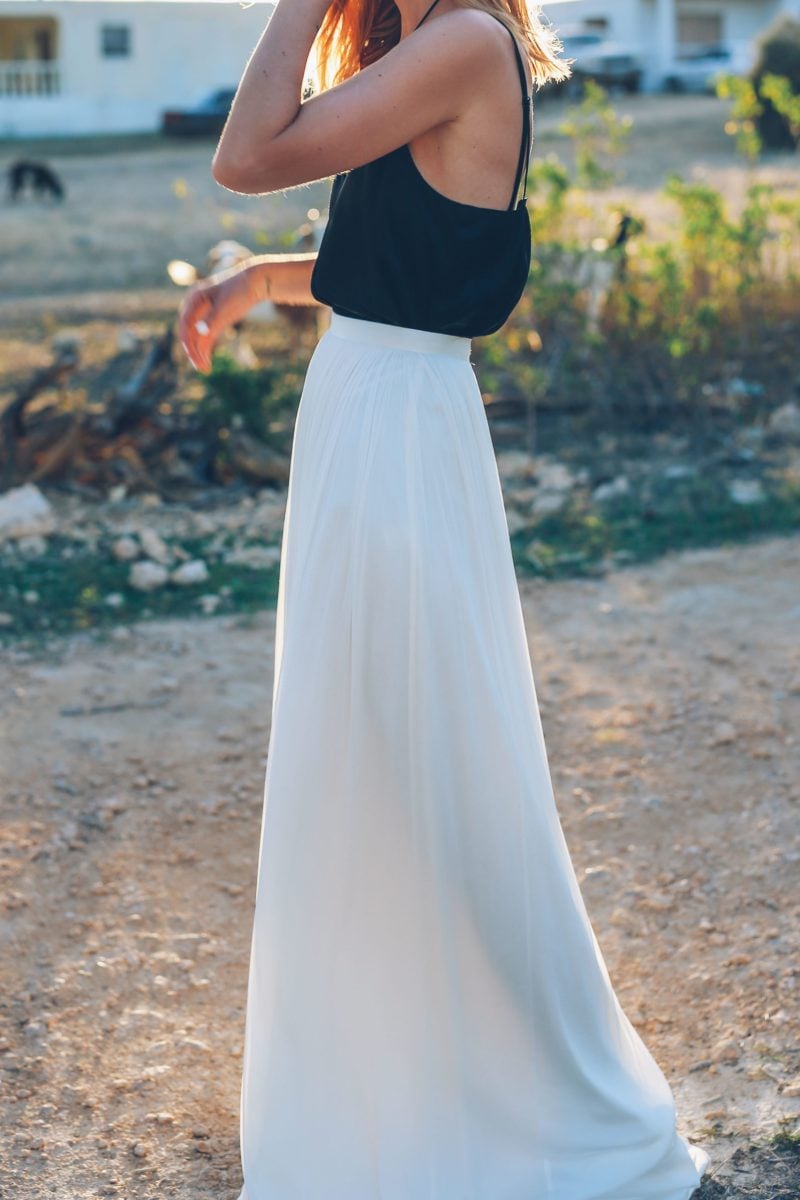 TULLE SKIRT AND SILK CAMI