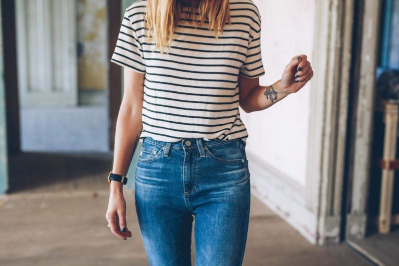 Simple Fall Style: Stripe Tee and Skinny Jeans