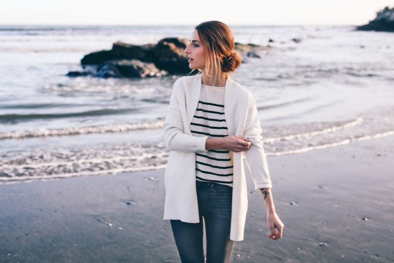 OPEN FRONT SWEATER