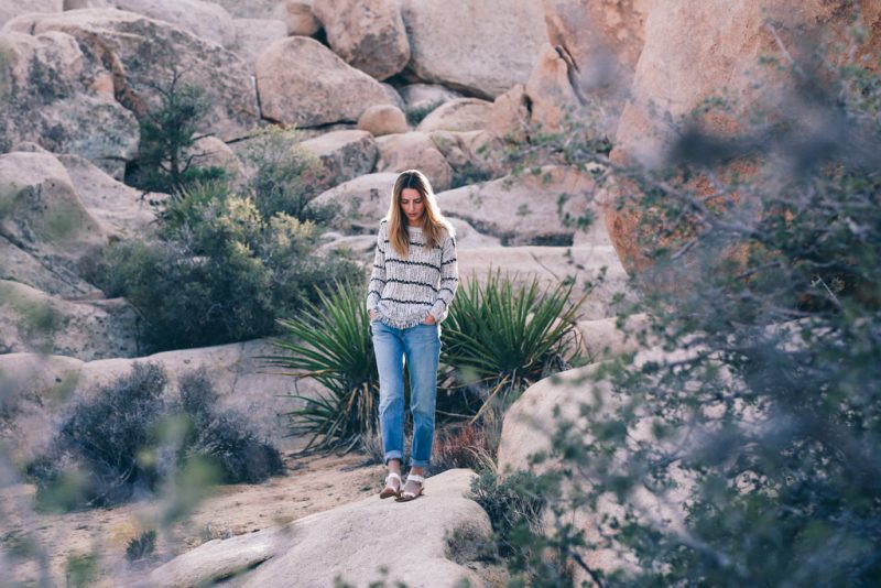 STRIPE KNIT SWEATER IN JOSHUA TREE