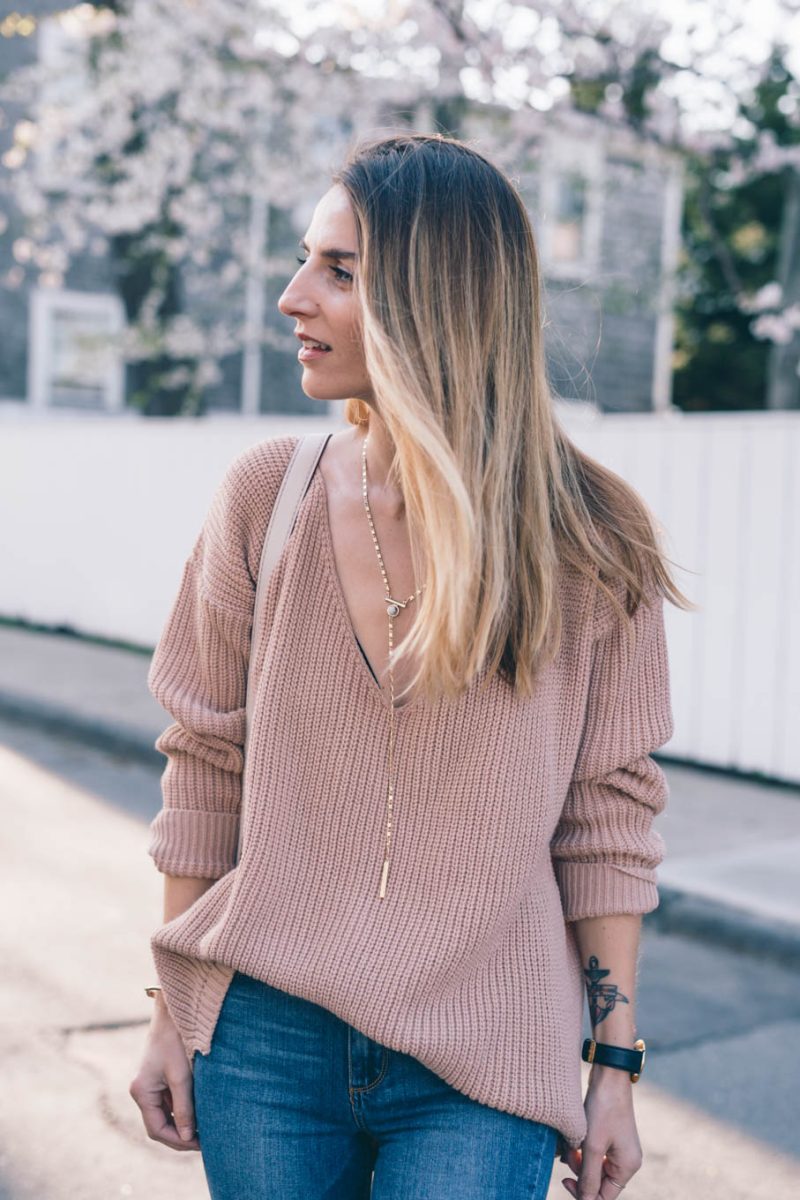 Date Night Style: Chunky Knit and High Rise Flares
