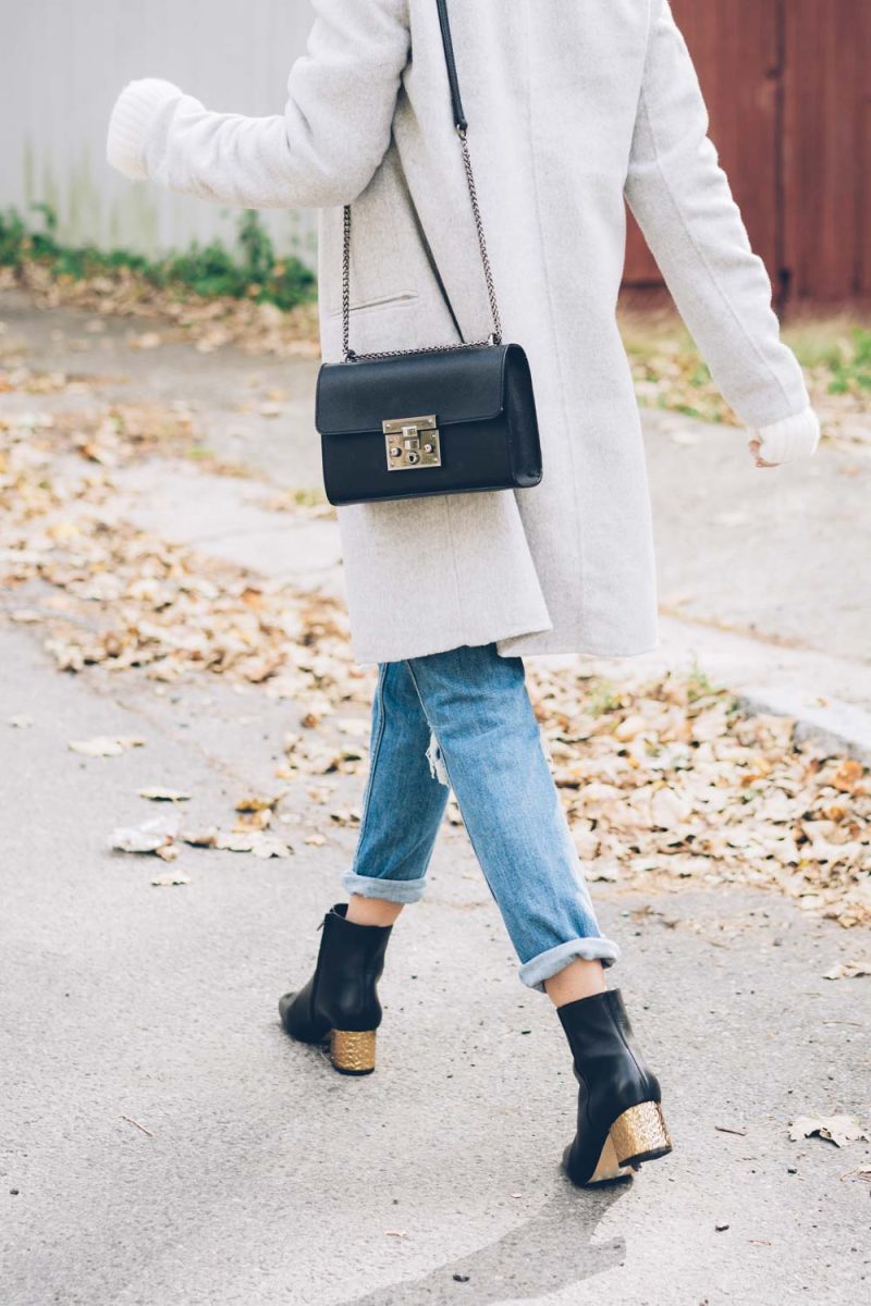 Metallic Heeled Ankle Boots