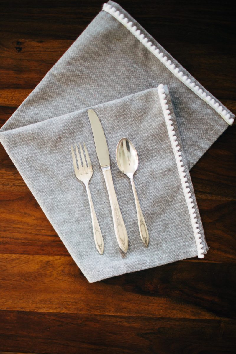 Easy DIY Cloth Napkins with Fringe Detail